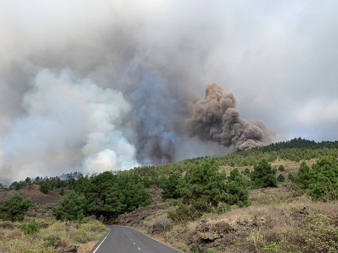 (Videos) La lava del volcán de la Palma  llega a casas tras días de terremotos cada vez más y más fuertes