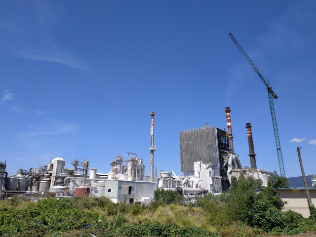 Archivo - Imagen de la fábrica de Ence Celulosa en Pontevedra.