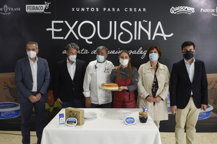 Así es Exquisiña, la receta de tarta de queso con alma gallega de Feiraco, Quescrem y Pazo de Vilane