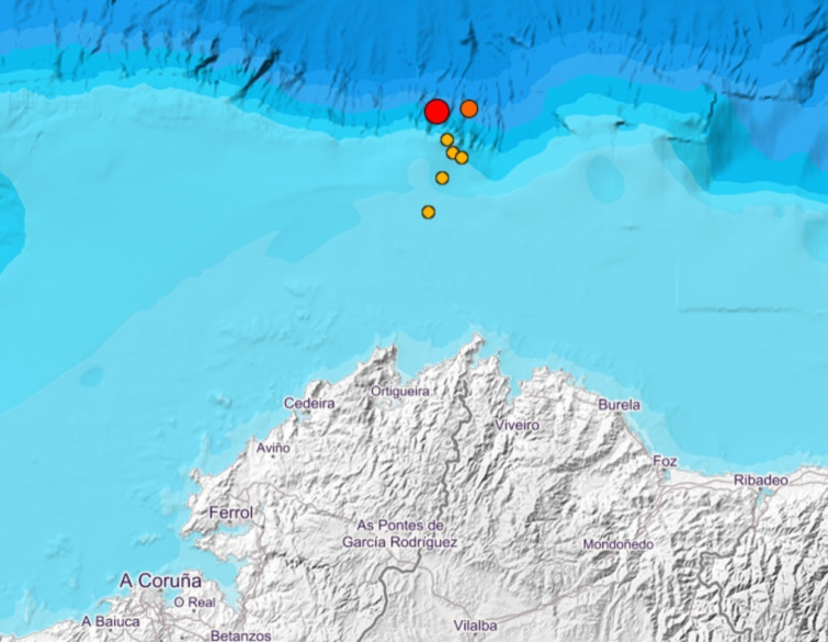 Otro terremoto frente a Galicia, el séptimo desde el viernes