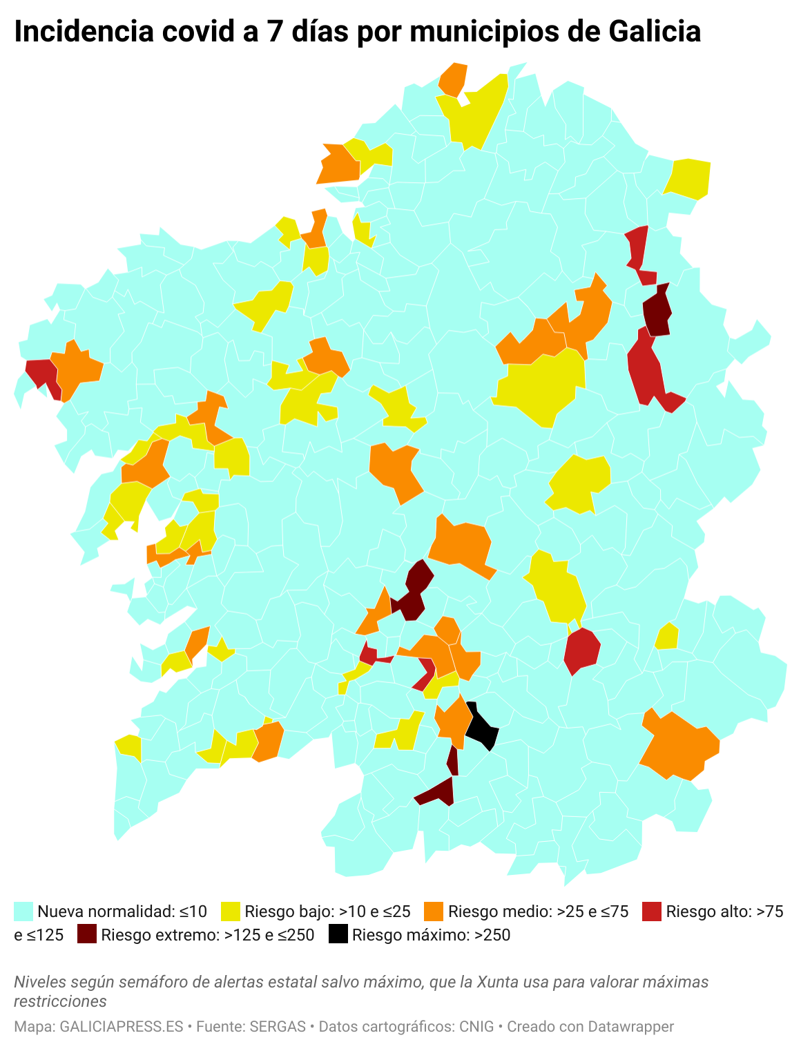 ClElv incidencia covid a 7 d as por municipios de galicia  (2)