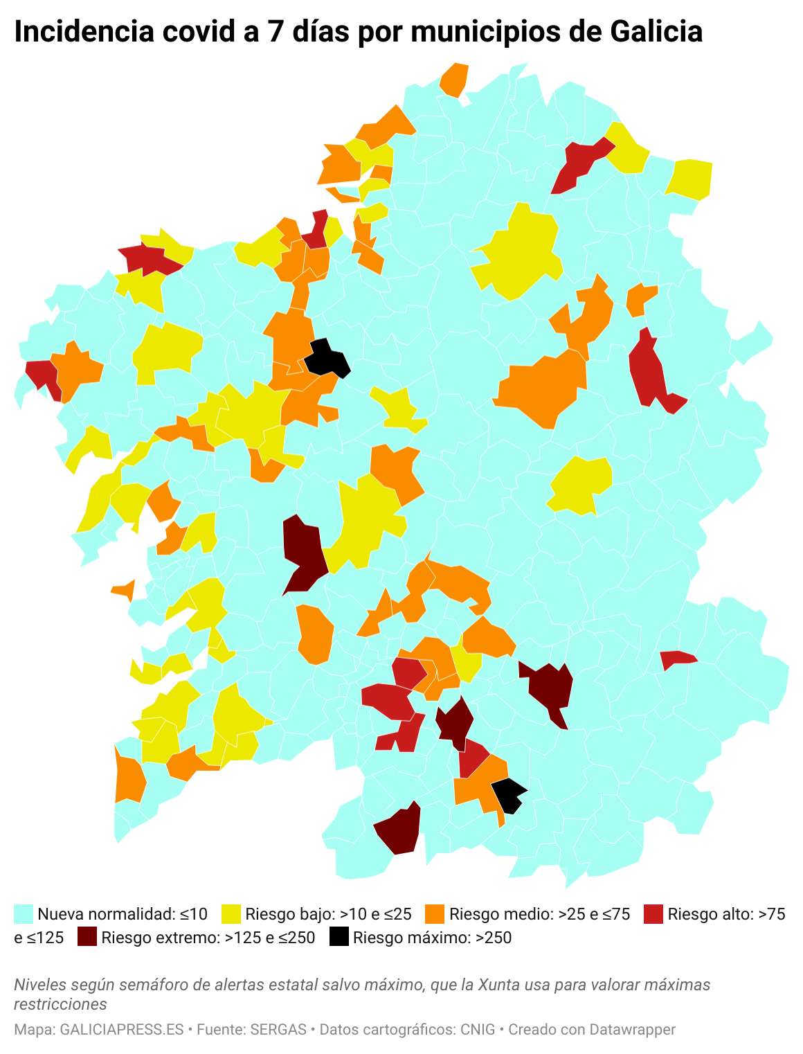 ClElv incidencia covid a 7 d as por municipios de galicia  (2)