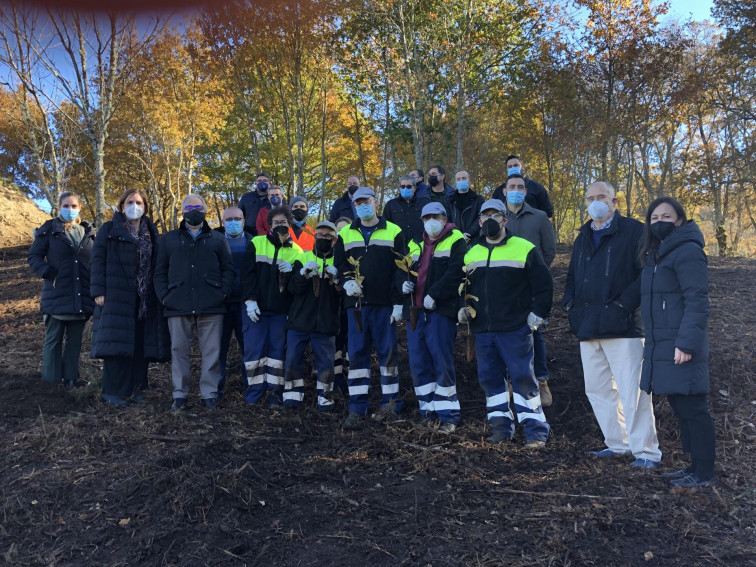 Un nuevo bosque crecerá cerca del Punto Limpio de Muiños gracias al Pacto Social de AquaOurense