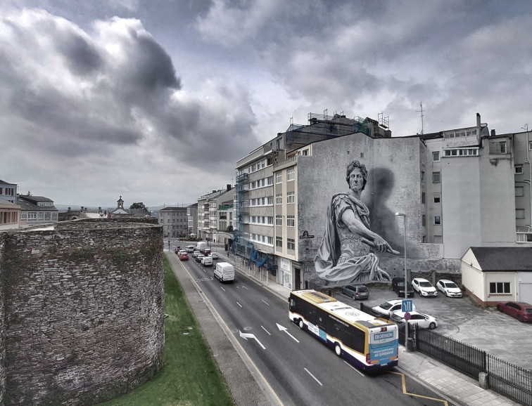 Lugo tiene el mejor grafiti del mundo: el Julio César del artista Diego As, nombrado mejor mural urbano de 2021