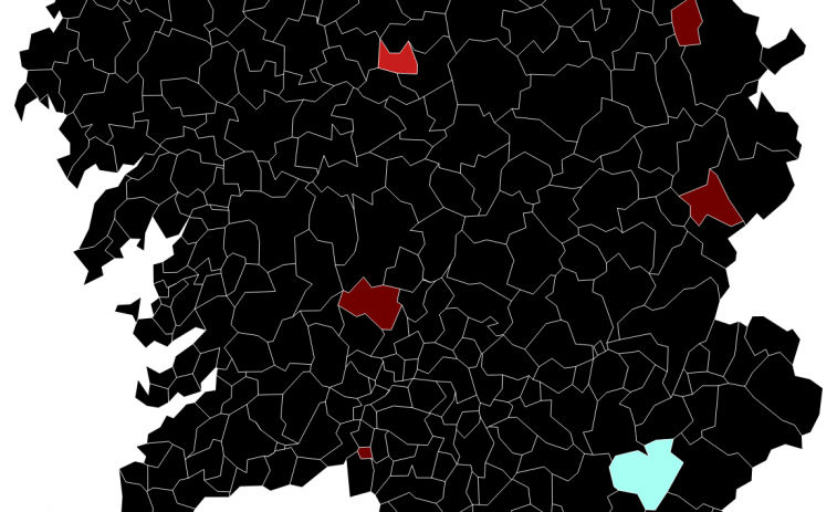El peor nivel posible de transmisión covid aún domina  toda Galicia salvo seis municipios
