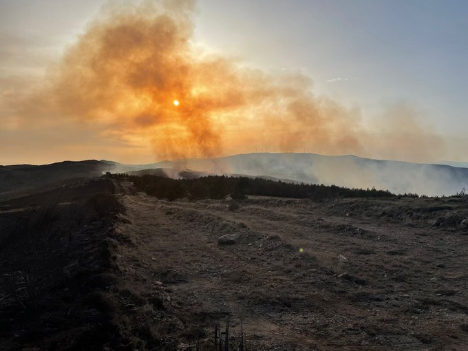 La sequía de este invierno sigue provocando incendios, ayer 2 en Baltar (Ourense)