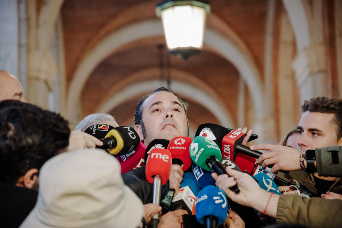 El president de la Plataforma Nacional en Defensa del Transport, Manuel Hernández, després de la seva va reunir amb la ministra de Transports, Mobilitat i Agenda Urbana, Raquel Sánchez