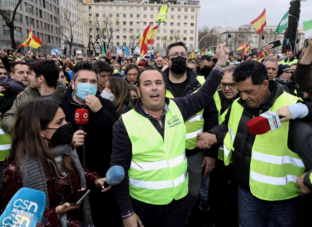 El presidente de la Plataforma para la Defensa del Sector del Transporte de Mercancías por Carretera, Manuel Hernández