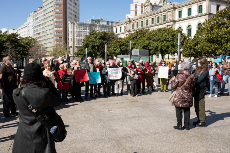 Jubilados protagonizan una manifestación en A Coruña contra el 