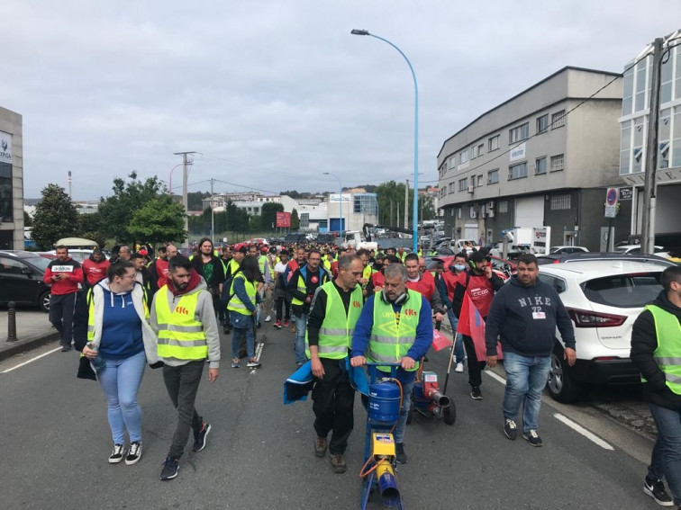 Segundo día de huelga de los trabajadores del metal en A Coruña, con un seguimiento del 80%​