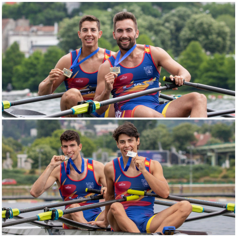 ​Rodrigo Conde y Caetano Horta regresan a Galicia desde Belgrado con un bronce y una plata mundial al cuello