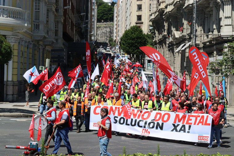 Principio de acuerdo para desconvocar la huelga del metal en la provincia de A Coruña