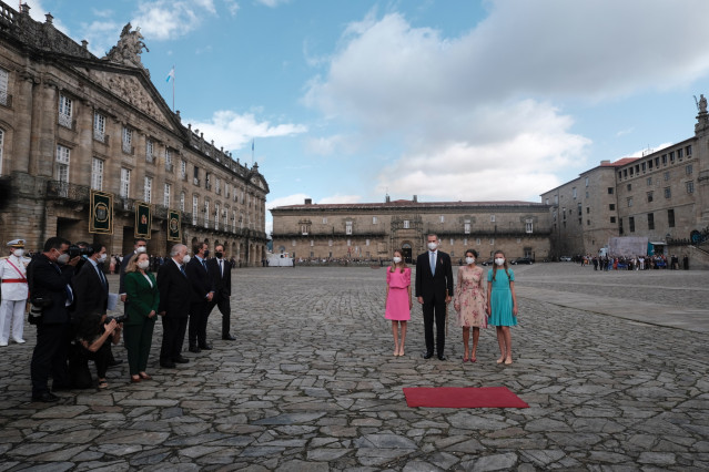 Archivo - Los Reyes en la Ofrenda al Apóstol el 25 de julio de 2021.