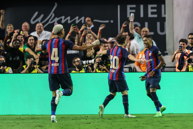 El FC Barcelona derrota al Real Madrid en el amistoso de Las Vegas gracias a un gol de uno se sus fichajes, Raphinha