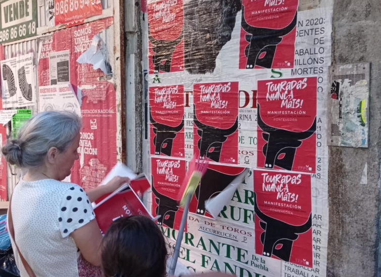 Antitaurinos convocan una manifestación el sábado en Pontevedra antes de la corrida con motivo de A Peregrina