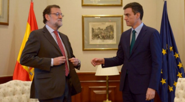 Rajoy le niega el saludo a Sánchez al comienzo de una breve reunión