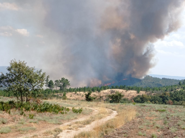 Laza, Cenlle, Chandrexa y Xunqueira de Ambía, en Ourense, sufren incendios y uno de Portugal puede entrar por Oímbra