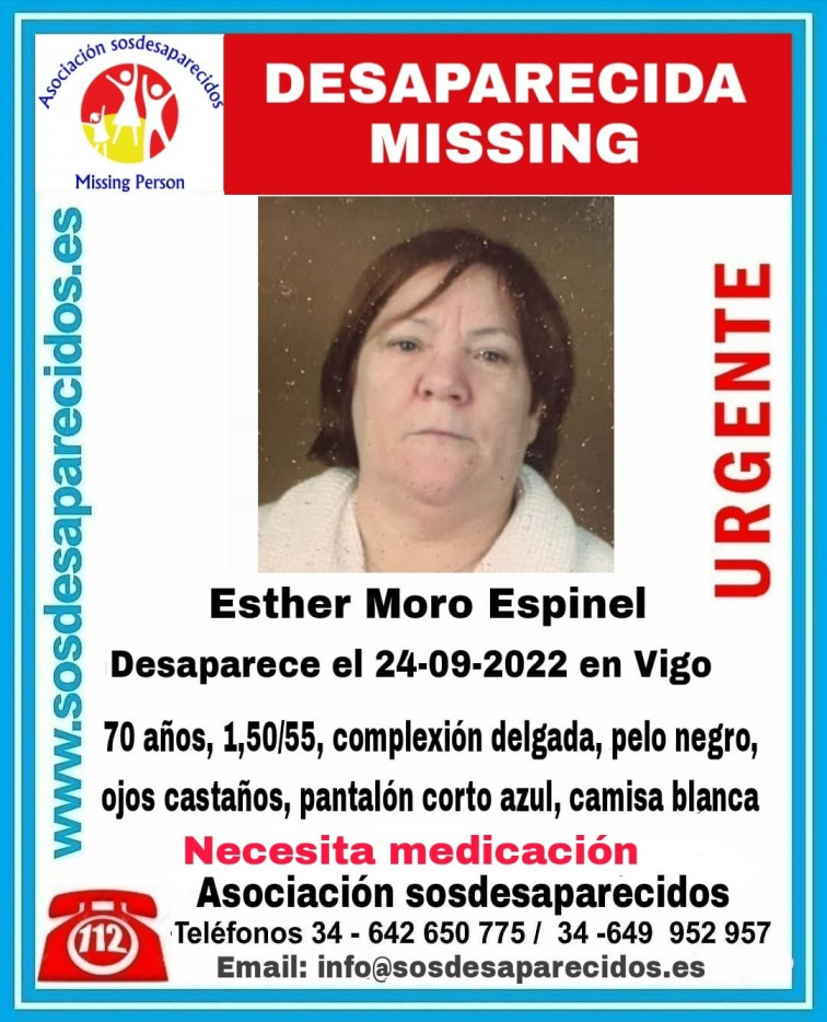 Alerta en Vigo por la desaparición de una mujer de 70 años de edad que necesita medicación