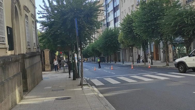 Un atropello en pleno corazón de Santiago, junto al Parlamento de Galicia, acaba con la vida de un hombre de 77 años