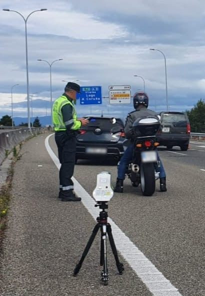 Control de velocidad en una autovía gallega