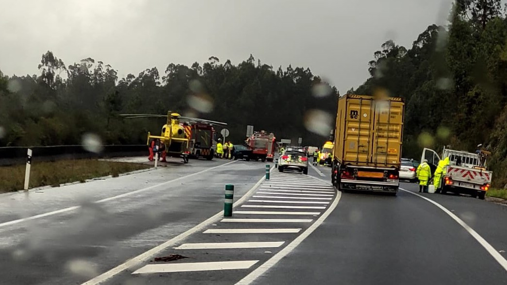 Accidente en Briu00f3n en una foto de la CRTVG