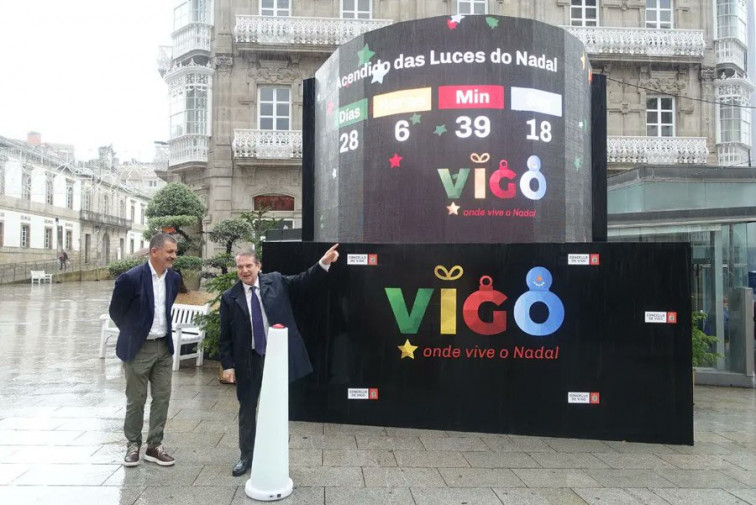 Alfonso Rueda y las luces de Navidad de Vigo: 