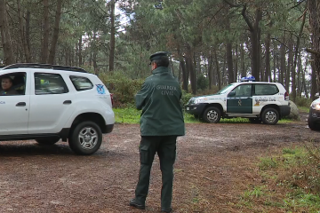 Labores de búsqueda de la desaparecida de Moaña en una foto de la CRTVG