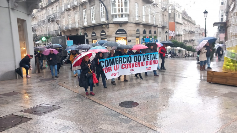 Cuatro de cada cinco empleados siguieron la huelga de los trabajadores del comercio del metal de Pontevedra