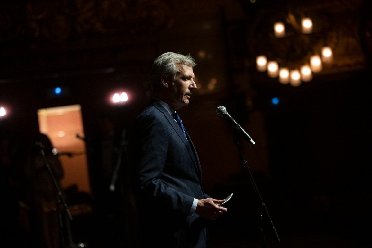 Alfonso Rueda, durante su discurso