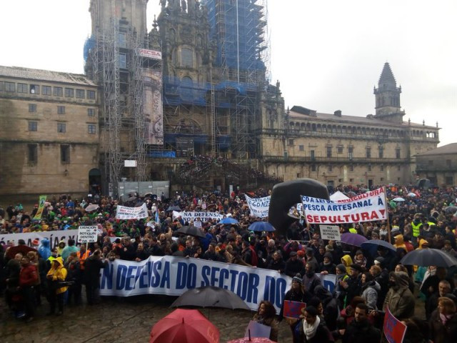 As protestas do sector do mar debéronse a 