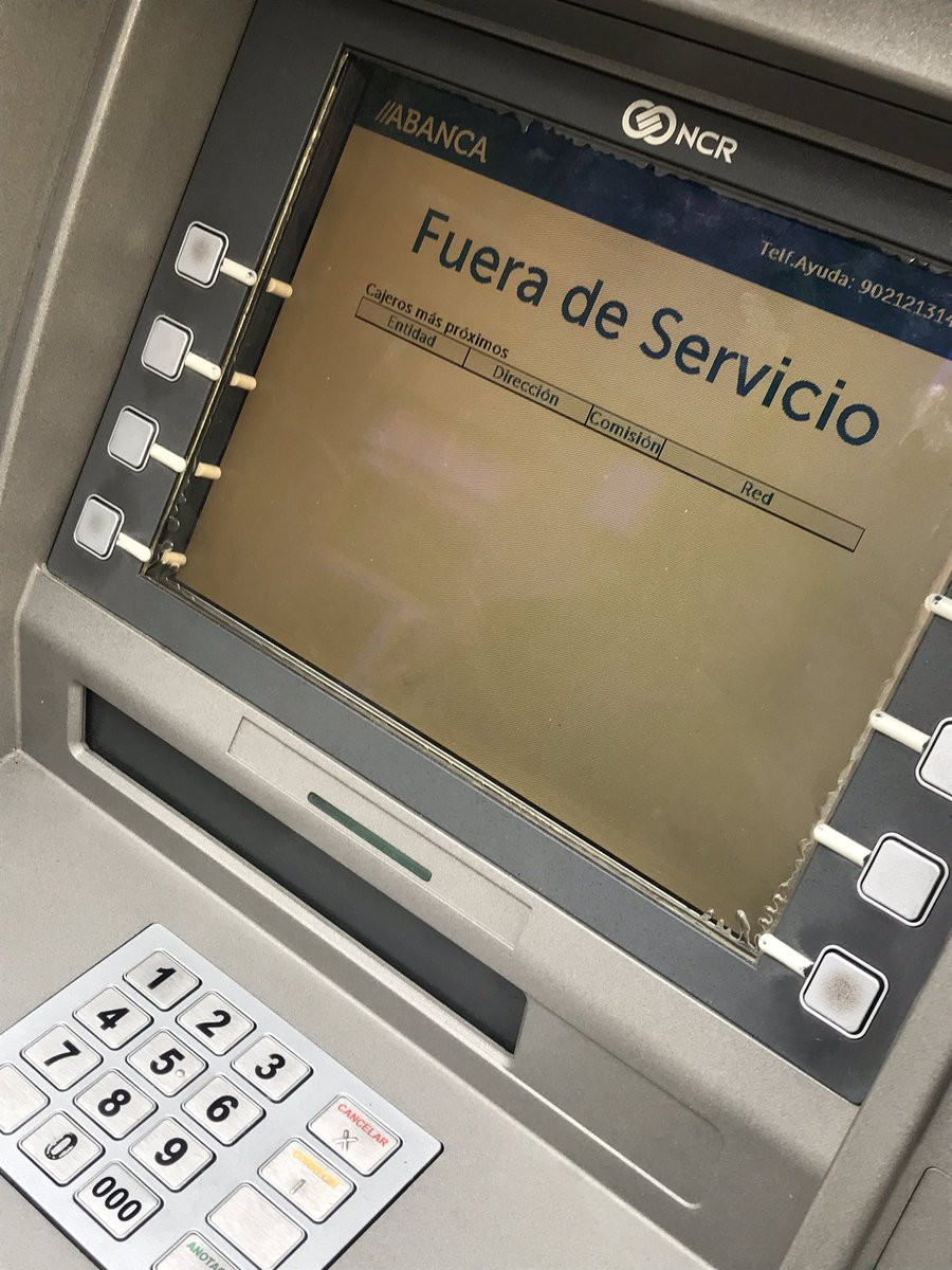 Cajero abanca fuera de servicio