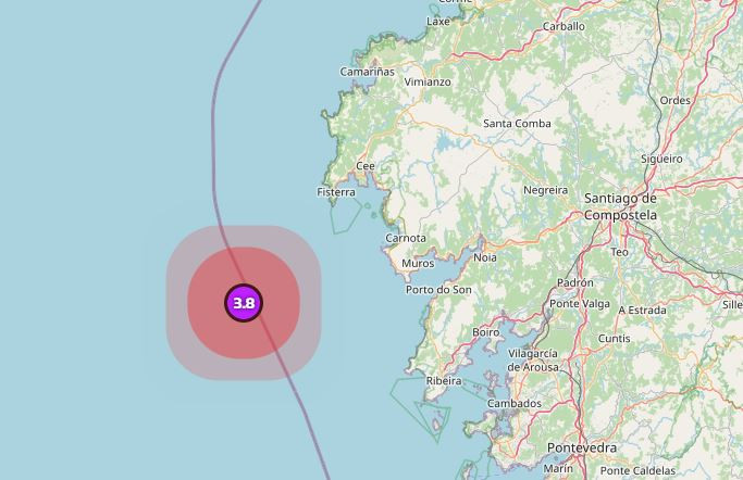 El terremoto se notó en Santiago, Cangas, A Estrada y es el tercero en la misma zona de Galicia este año