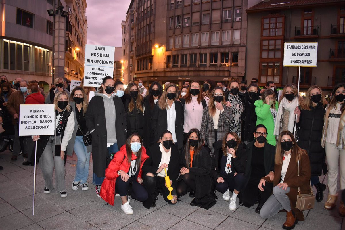 Protesta trabajadores de zara