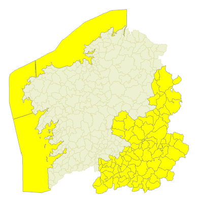 Alerta amarilla por frío en el interior y montaña de Lugo y Ourense y por olas en el litoral de A Coruña y Pontevedra