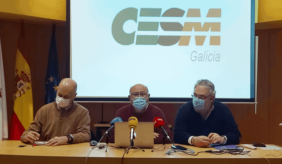 Rueda de prensa de CESM Galicia en Pontevedra en una imagen del sindicato