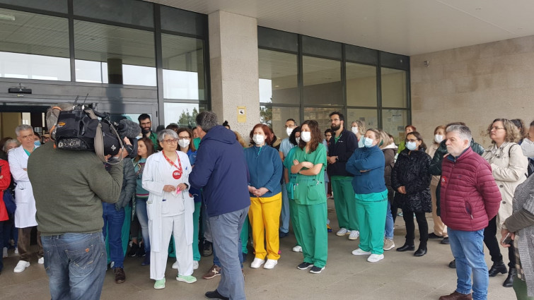 Protesta de los sanitarios del Hospital do Barbanza porque el SERGAS 