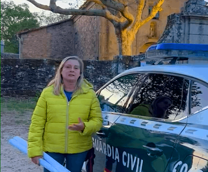 Pereira en un vídeo explicando las batidas para encontrar a Óscar García desaparecido cerca de Os Verxeles, en Teo, en las proximidades de Santiago de Compostela