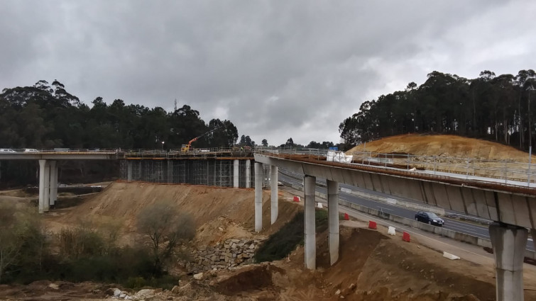 Las obras en la A-55 a la altura de Tui dejarán solo un carril operativo hasta junio en el trayecto a Portugal