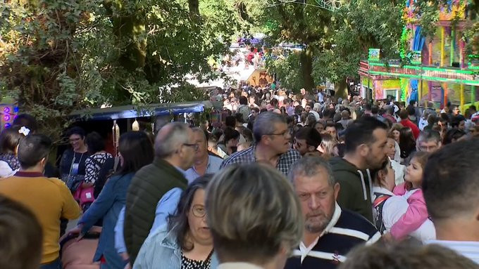 La Alameda de Santiago aborratada durante las Festas da Ascensiu00f3n