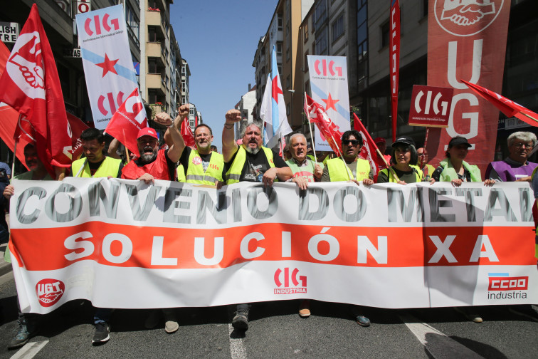 Cuarta jornada de huelga de los trabajadores del metal en Lugo, con el paro indefinido muy cerca