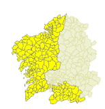 Ciclón Óscar: alerta amarilla por lluvias fuertes esta tarde en A Coruña, Pontevedra y sur de Ourense