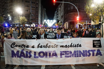 Archivo - Manifestación contra la Violencia de Género, el 25N de 2022 en Vigo