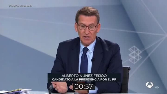 (VÍDEO) Este fue el minuto de oro de Alberto Núñez Feijóo en el cara a cara con Sánchez