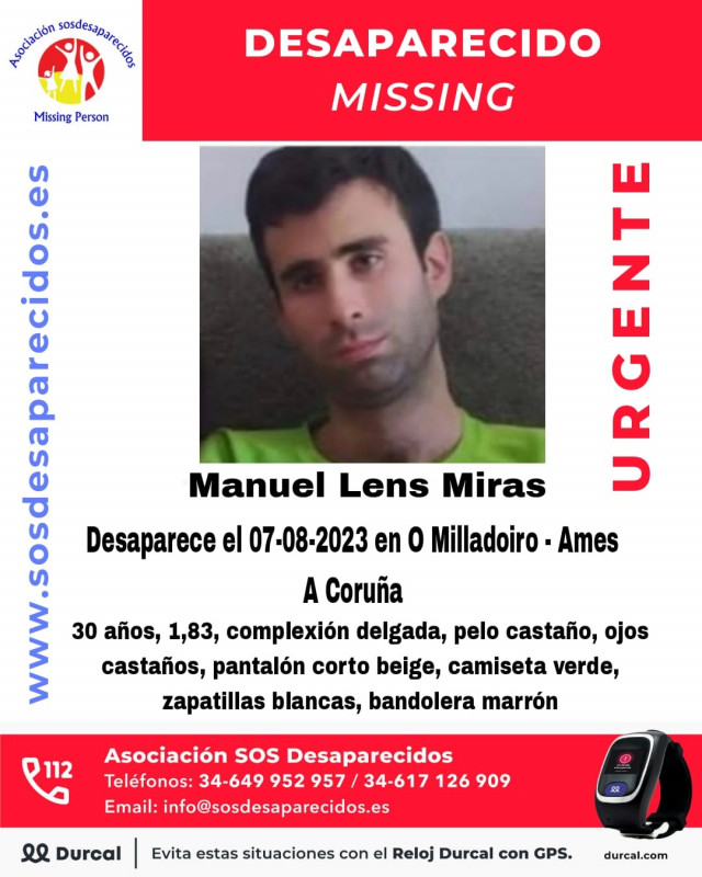 Joven desaparecido en O Milladoiro (Ames).