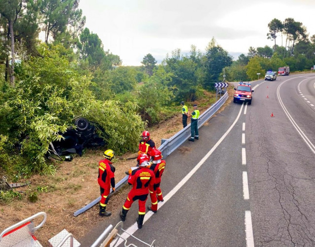 Accidente en el que falleció un joven en Ramirás, Ourense