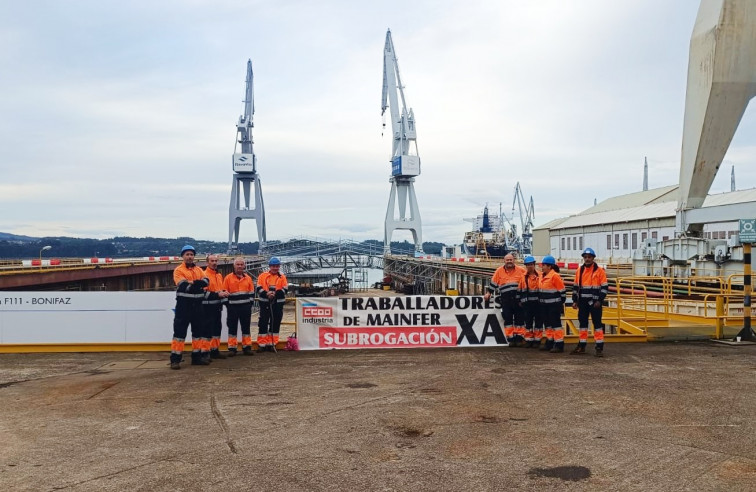 Problemas de acceso en Navantia Ferrol por la protesta de los trabajadores de Mainfer