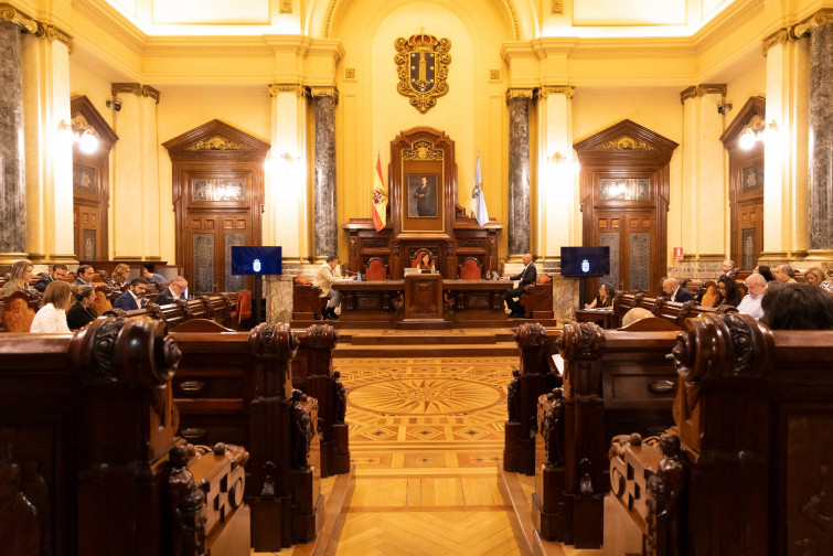 28 emotivos minutos de silencio en el pleno de A Coruña por las víctimas de la violencia machista