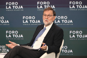 El expresidente del Gobierno Mariano Rajoy participa en el V Foro La Toja-Vínculo Atlántico, a 29 de septiembre de 2023, en la Isla de La Toja, O Grove, Pontevedra, Galicia (España). El ‘Foro la 