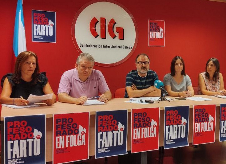 CIG Ensino en la covocatoria de huelga en educaciu00f3n en una foto del sindicato