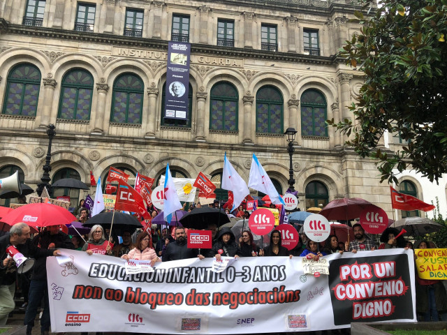 Imagen de la concentración en A Coruña.